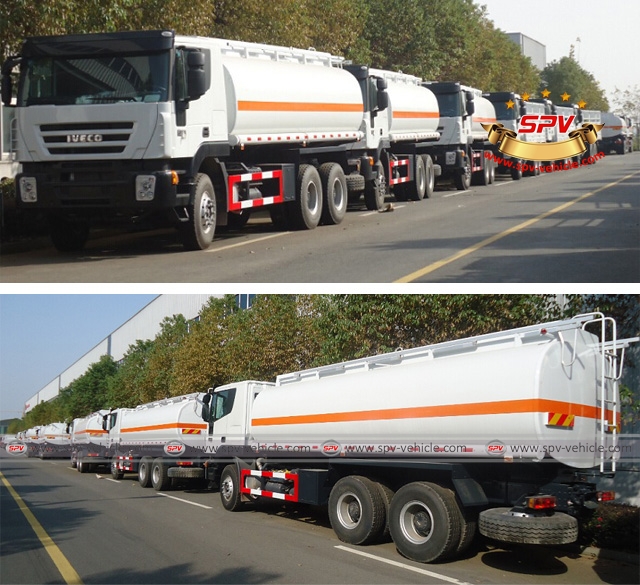 IVECO Fuel Tank Trucks (20,000 liters) are parked in our factory